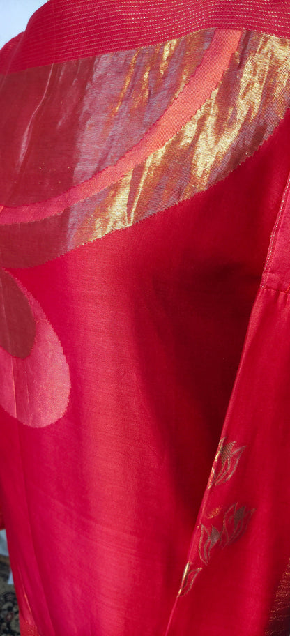 Semi Stitched Chanderi Zariwoven Short Tunic VISHAL KAPUR STUDIO