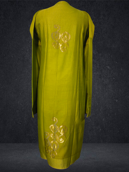 Semi Stitched Formal chanderi Suitset