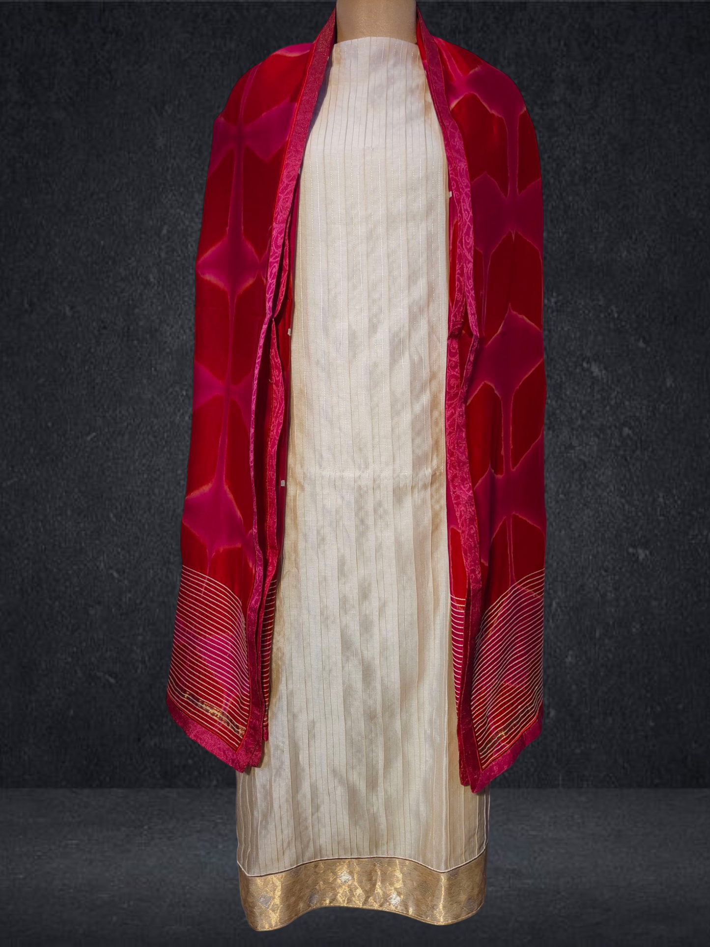 Semi Stitched Formal chanderi Suitset