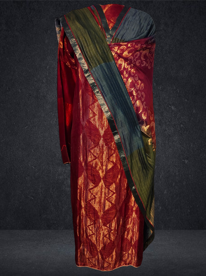 Semi Stitched Formal chanderi Suitset