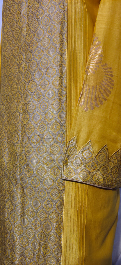Semi Stitched Formal chanderi Suitset