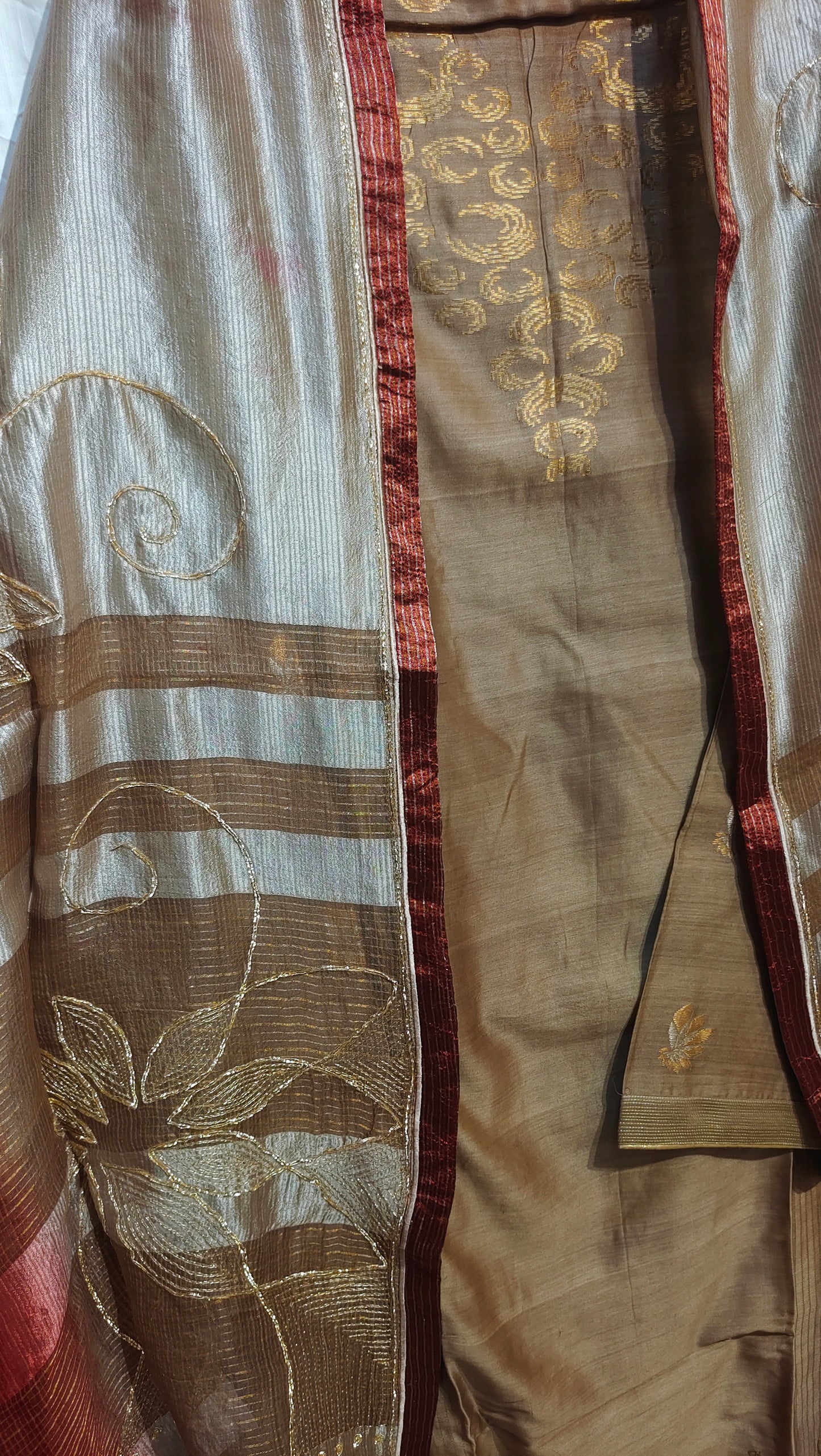 Semi Stitched Formal Chanderi Suitset