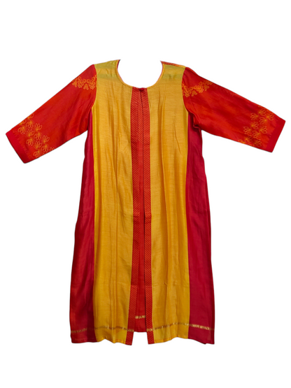 Semi Stitched Casual Chanderi Suitset