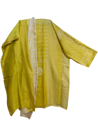 Semi Stitched Chanderi Casual suitset