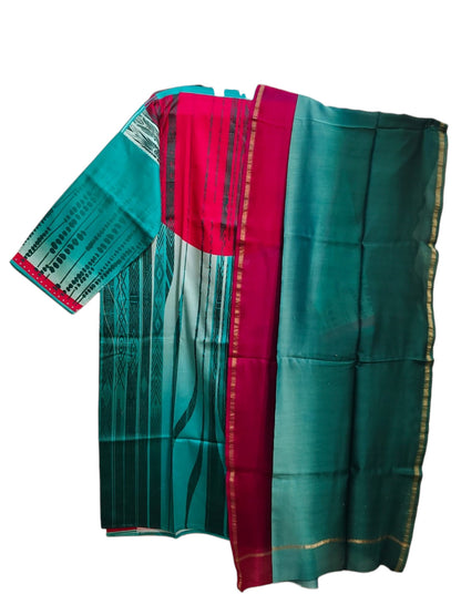 Semi Stitched Cotton Casual Suitset