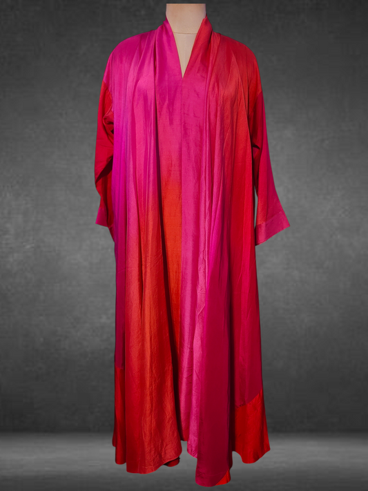 Long Silk Cape Dress