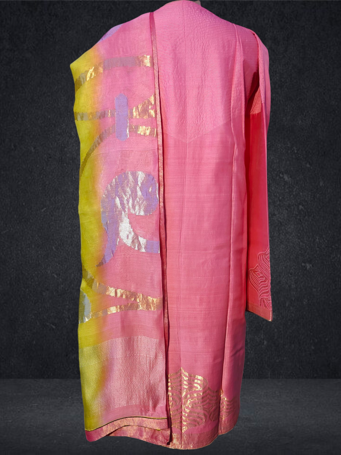 Semi Stitched Formal chanderi Suitset