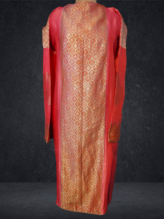 Semi Stitched Formal chanderi Kurta
