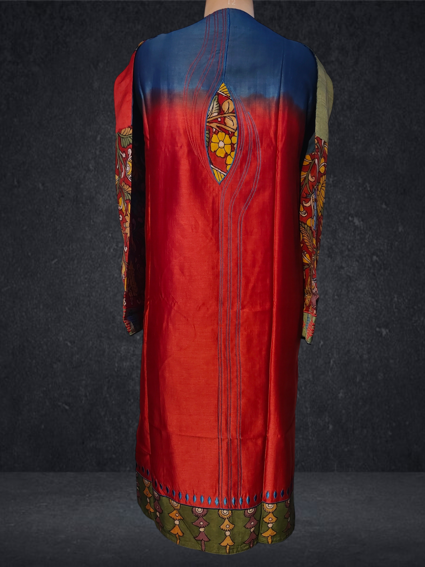 Semi Stitched Chanderi kurta