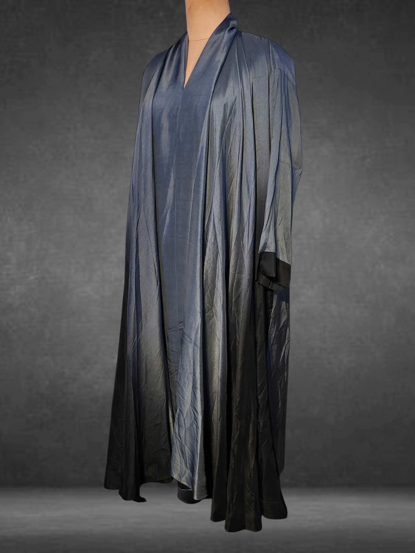 Long Silk Cape Dress