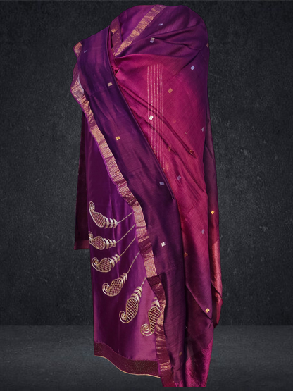 Semi Stitched Formal chanderi Suitset