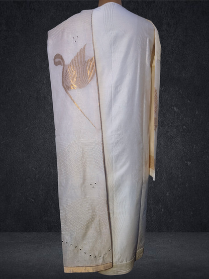 Semi Stitched Formal chanderi Suitset