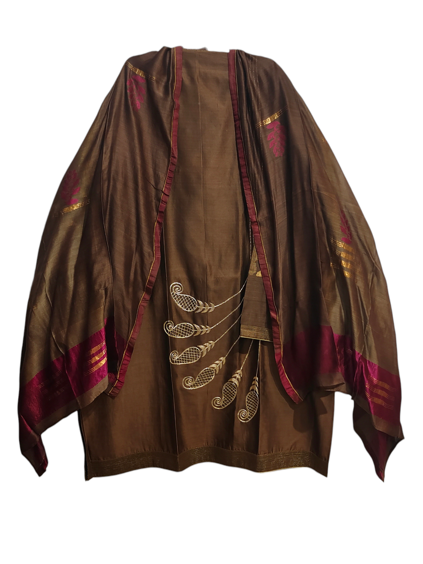 Semi Stitched Formal chanderi Suitset