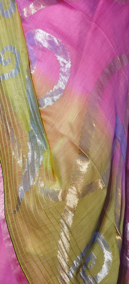 Semi Stitched Formal chanderi Suitset