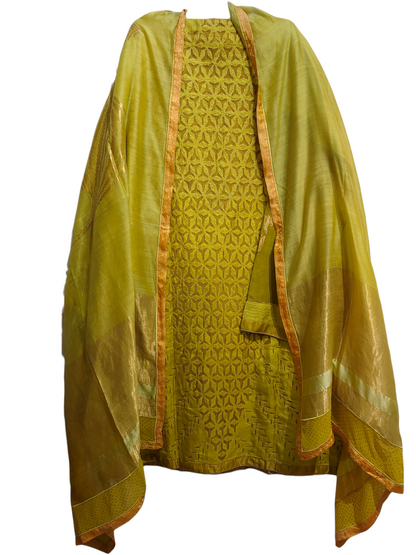 Semi Stitched Formal Chanderi Suitset