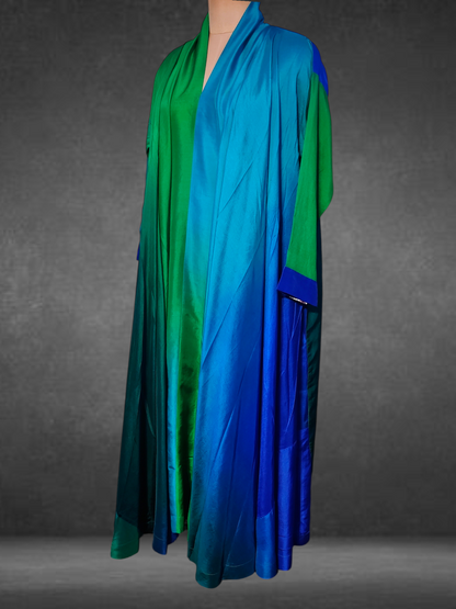 Long Silk Cape Dress