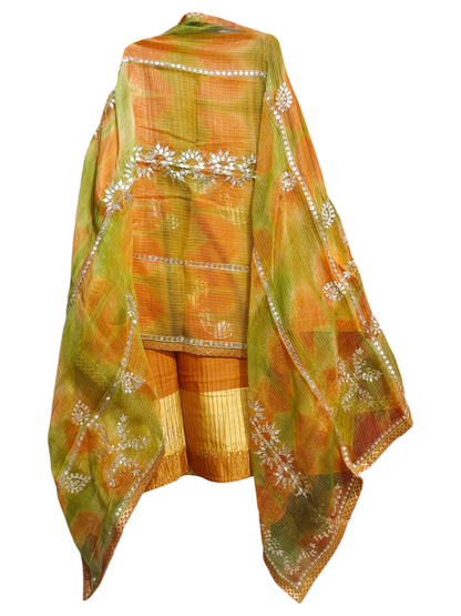 Semi Stitched Formal Chanderi Suitset