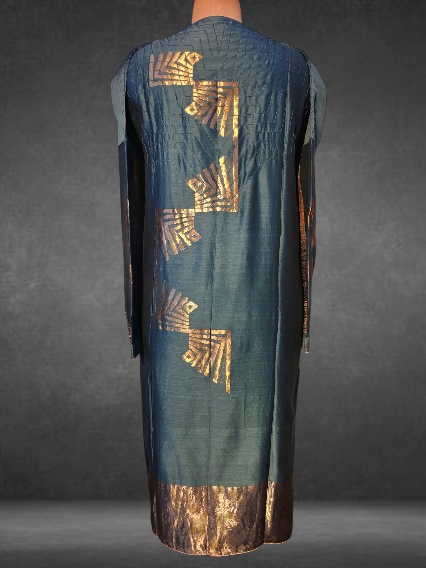 Semistitched Chanderi Zariwoven Kurta