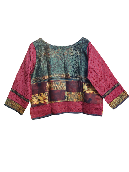 Formal Chanderi Silk Ajrakh Saree