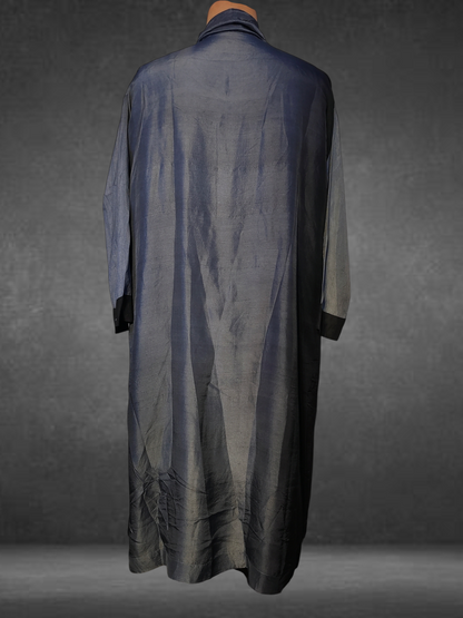 Long Silk Cape Dress