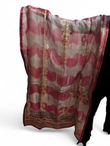 Semi Stitched Formal chanderi Suitset