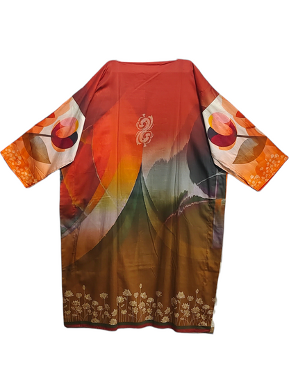 Semi Stitched Cotton satin kurta