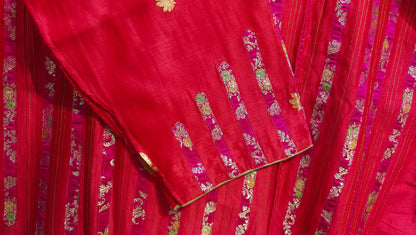 Semi Stitched Chanderi Formal Suitset