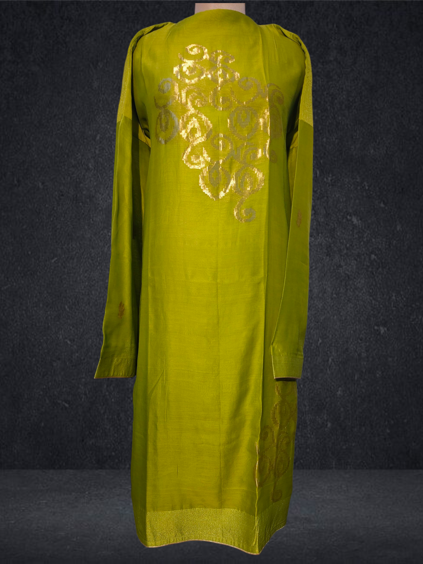 Semi Stitched Formal chanderi Suitset
