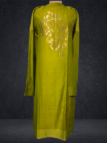 Semi Stitched Formal chanderi Suitset