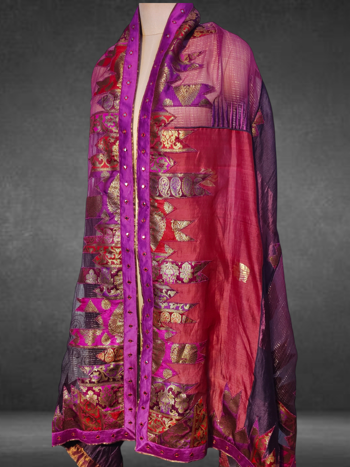 Chanderi Zari Woven Brocade Dupatta