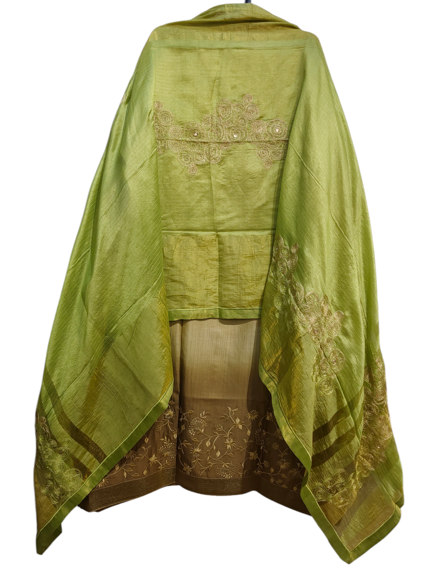 Semi Stitched Formal chanderi Suitset