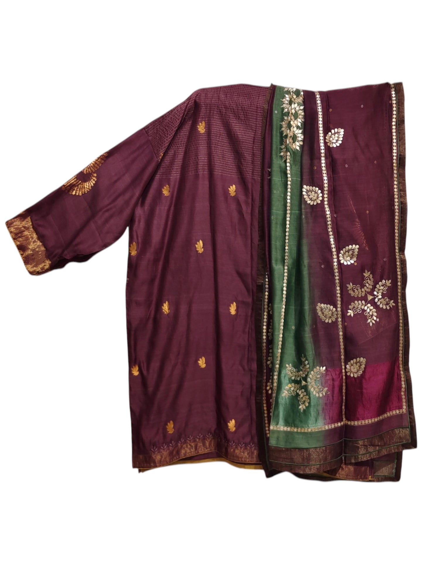 Semi Stitched Chanderi Formal Suitset
