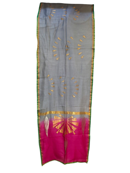 Semi Stitched Chanderi Formal Suitset