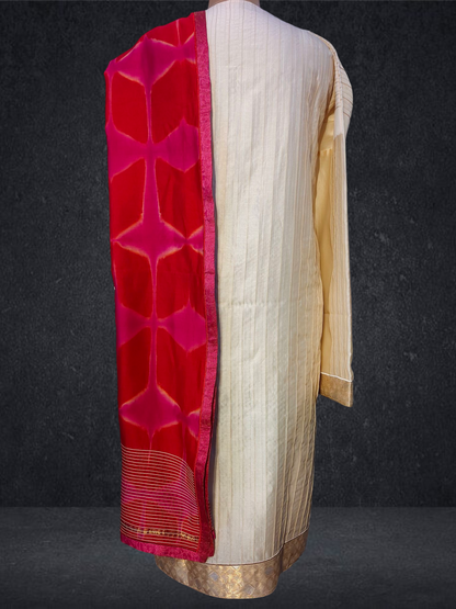 Semi Stitched Formal chanderi Suitset