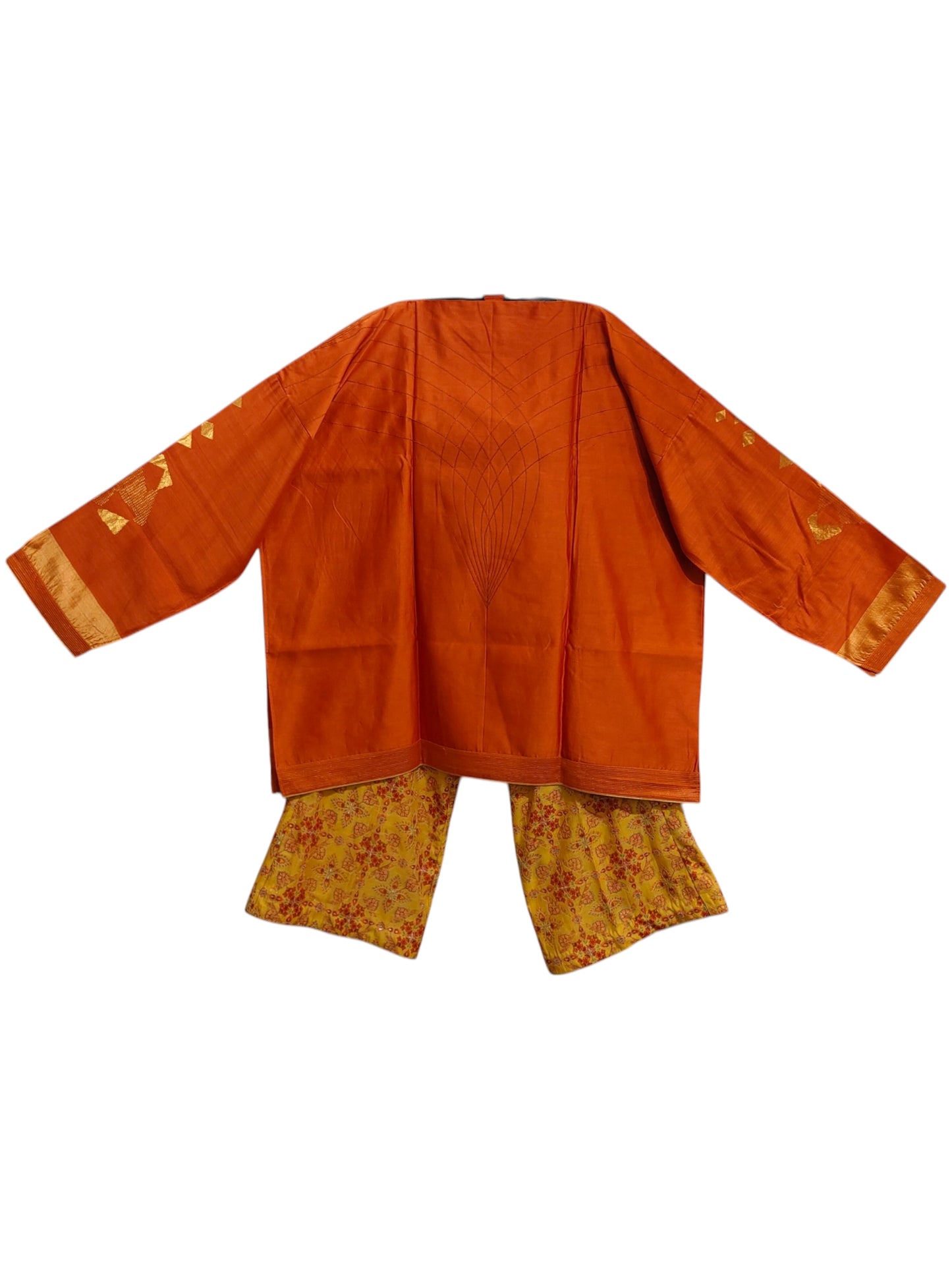 Formal chanderi Embroidered Indowestern set
