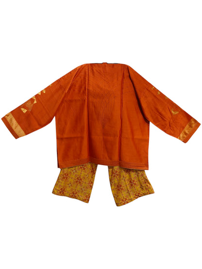 Formal chanderi Embroidered Indowestern set