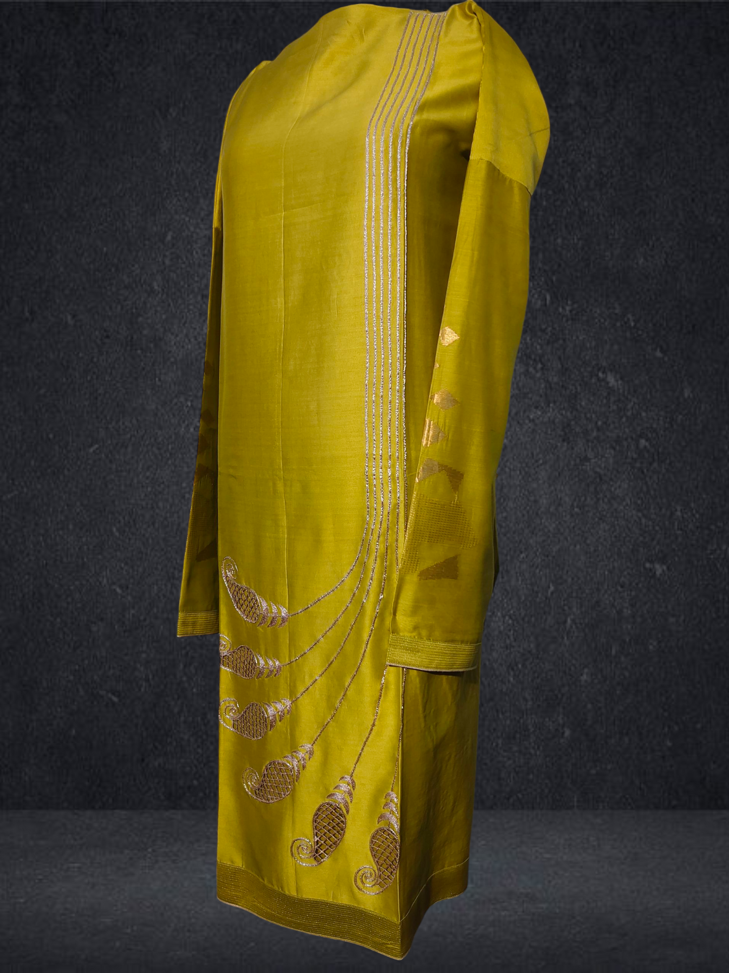 Semi Stitched Formal chanderi Suitset