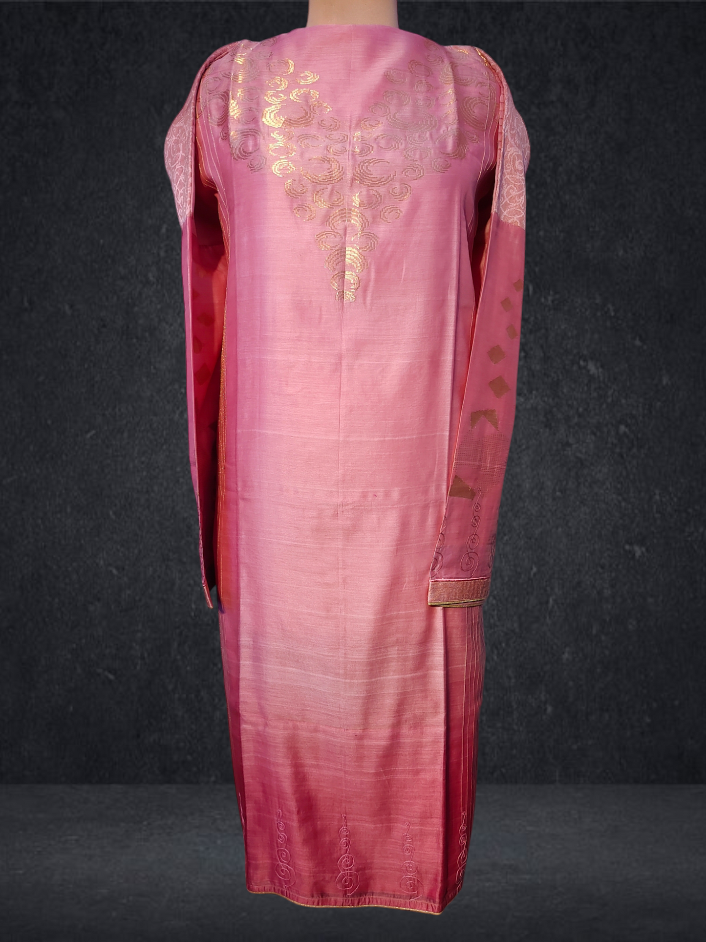 Semistitched Chanderi Zariwoven Kurta