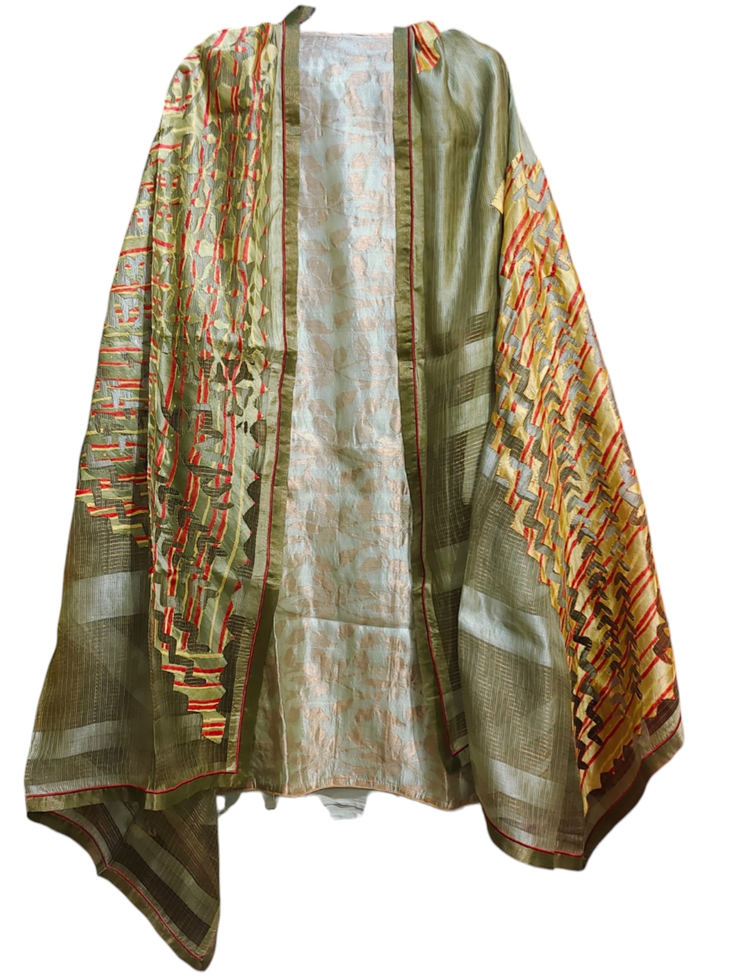 Semi Stitched Chanderi Formal Suitset