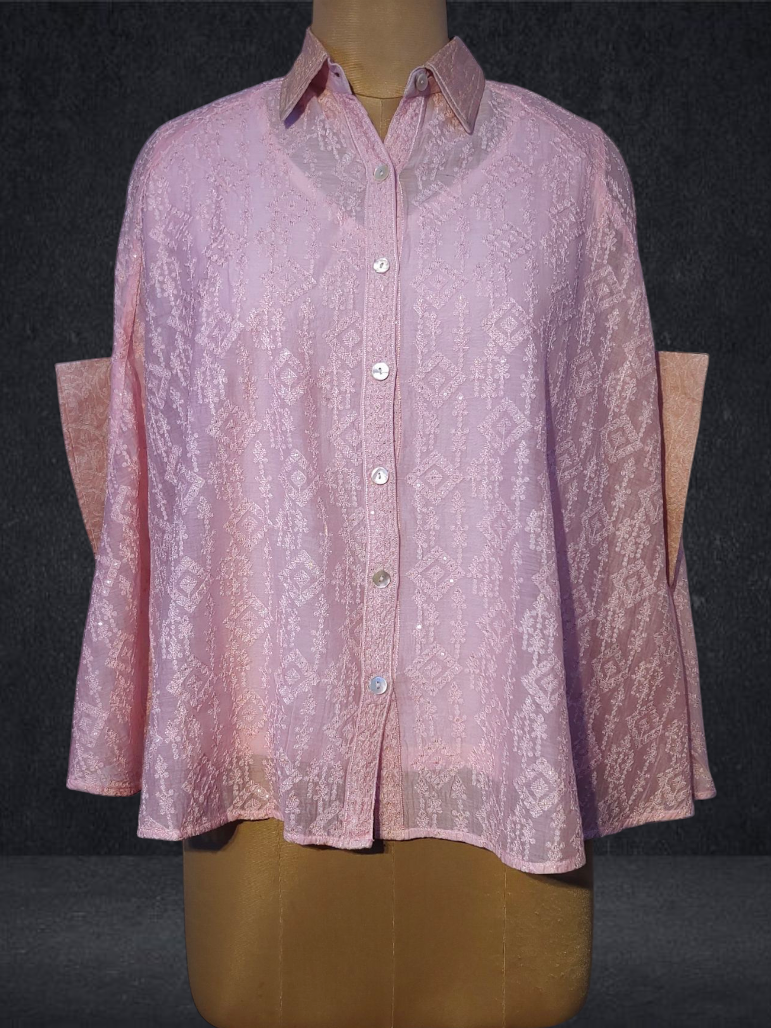 Stitched Embroidered Short Shirt VISHAL KAPUR STUDIO