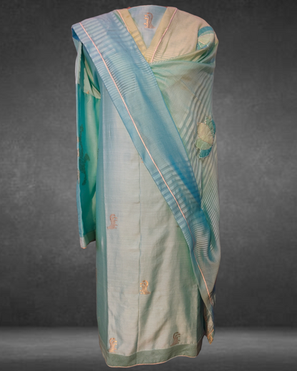 Semi Stitched Formal Chanderi suitset