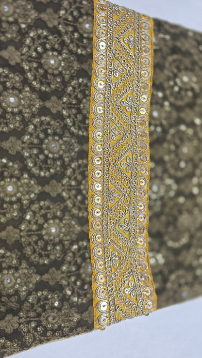 Ayaan Emerald Gold Embroidered Festive Potli