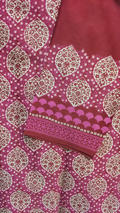 Semi Stitched Chanderi Casual kurta