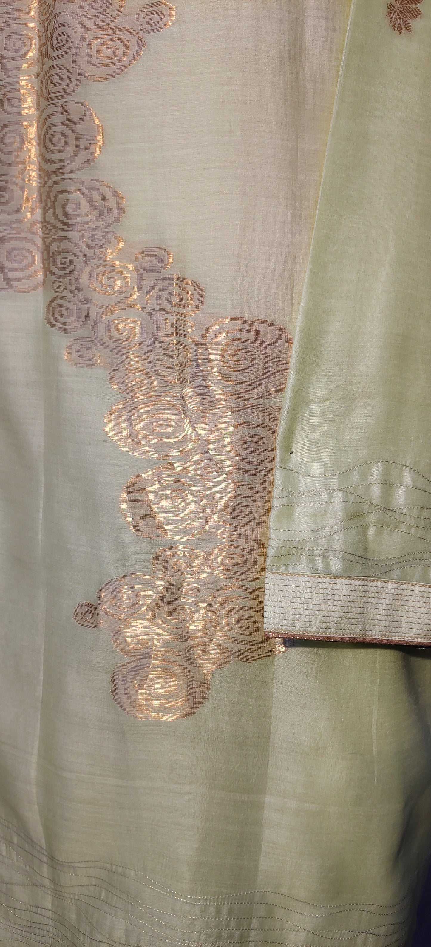 Semi Stitched Formal chanderi Suitset