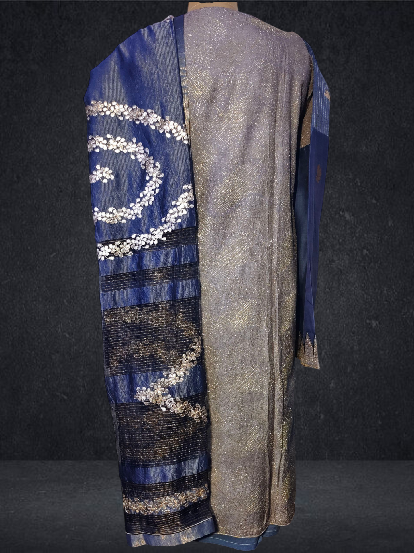 Semi Stitched Formal chanderi Suitset