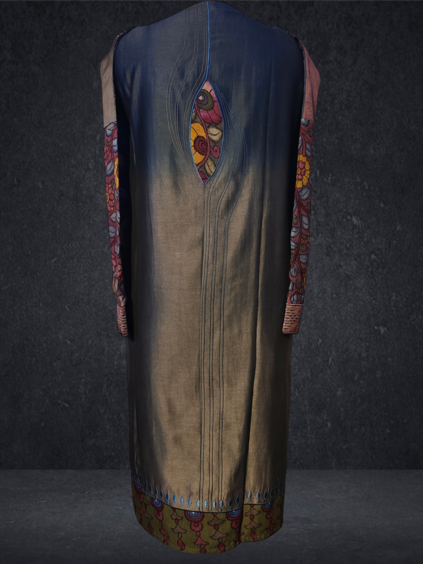 Semi Stitched Chanderi kurta