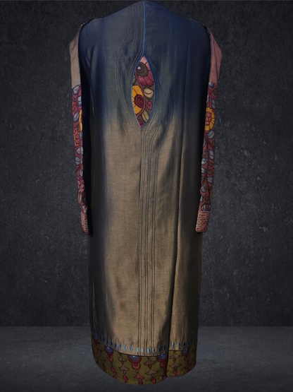 Semi Stitched Chanderi kurta