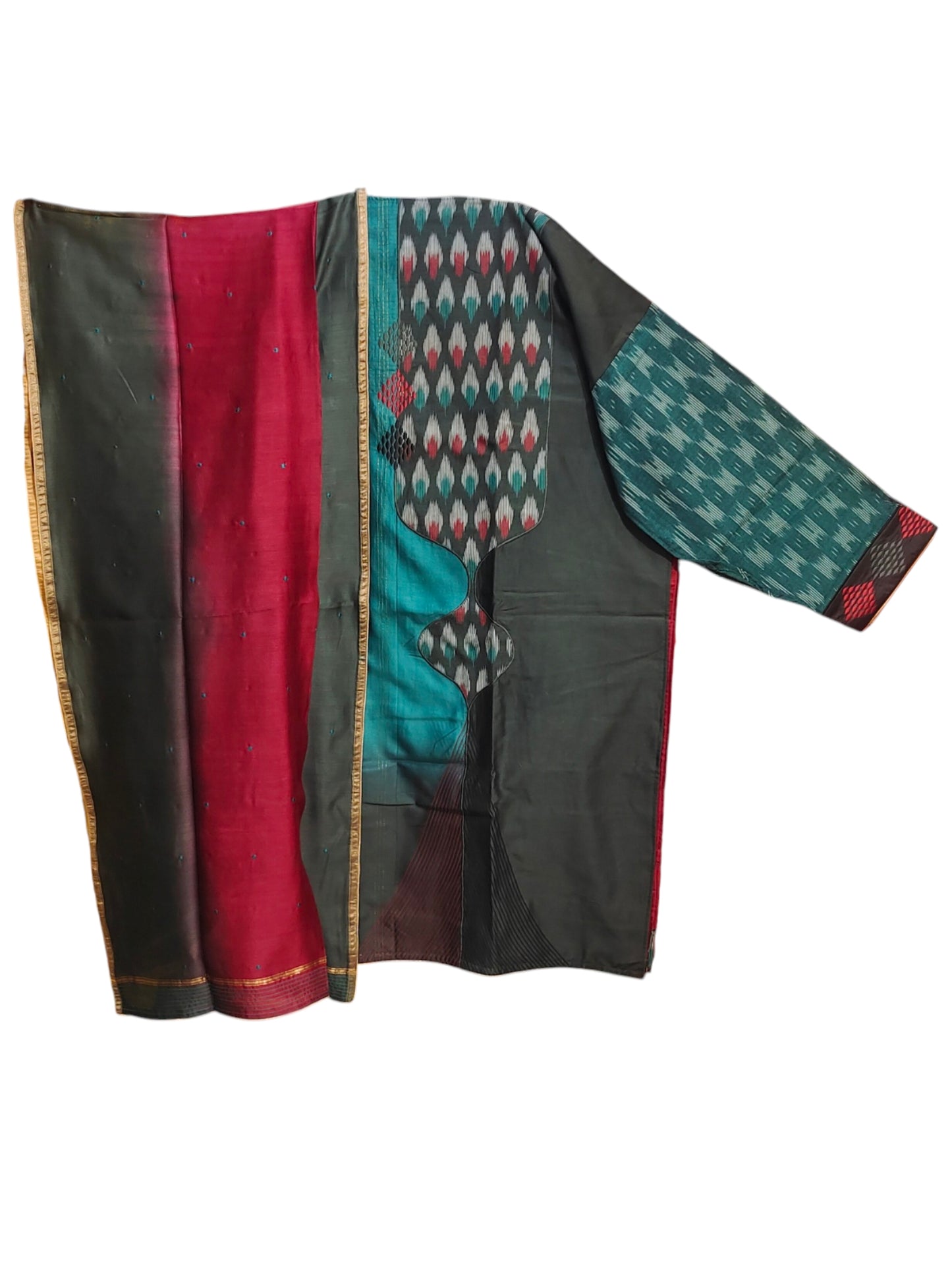 Semi Stitched Chanderi Formal Suitset