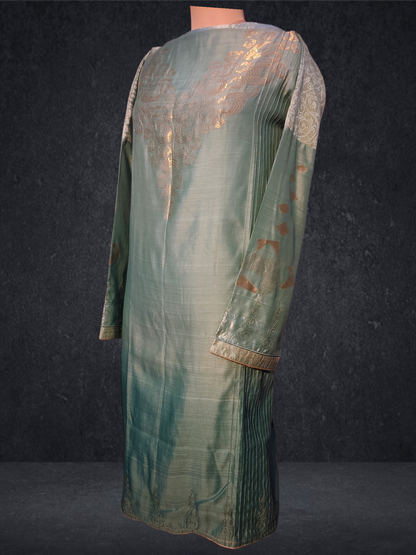 Semistitched Chanderi Zariwoven Kurta