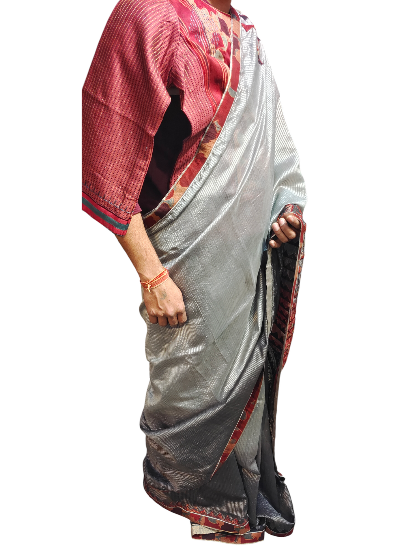 Formal Chanderi Silk Ajrakh Saree